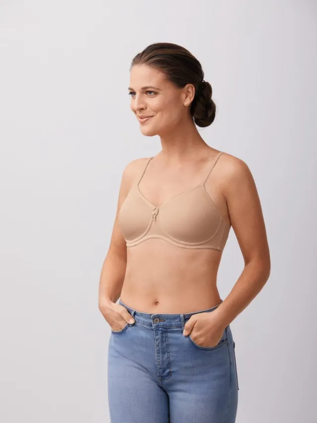 Amoena Prothese Bh Voorgevormd Zonder Beugel Lara SB NUDE - maat EU 80E / FR Huid