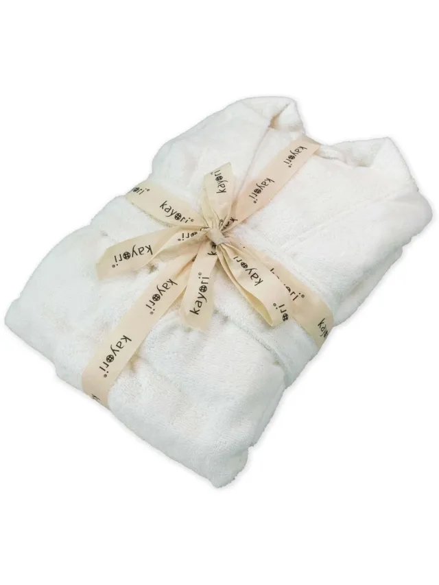kayori Fusai Badjas - Unisex - Biologisch Katoen - Wit - L - Lang