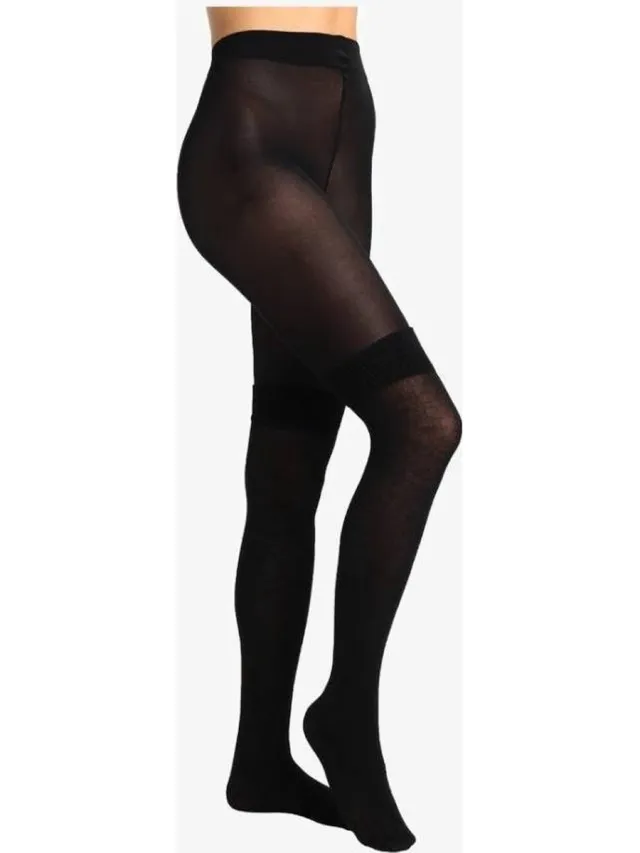 Pretty Polly Overknees Panty zwart
