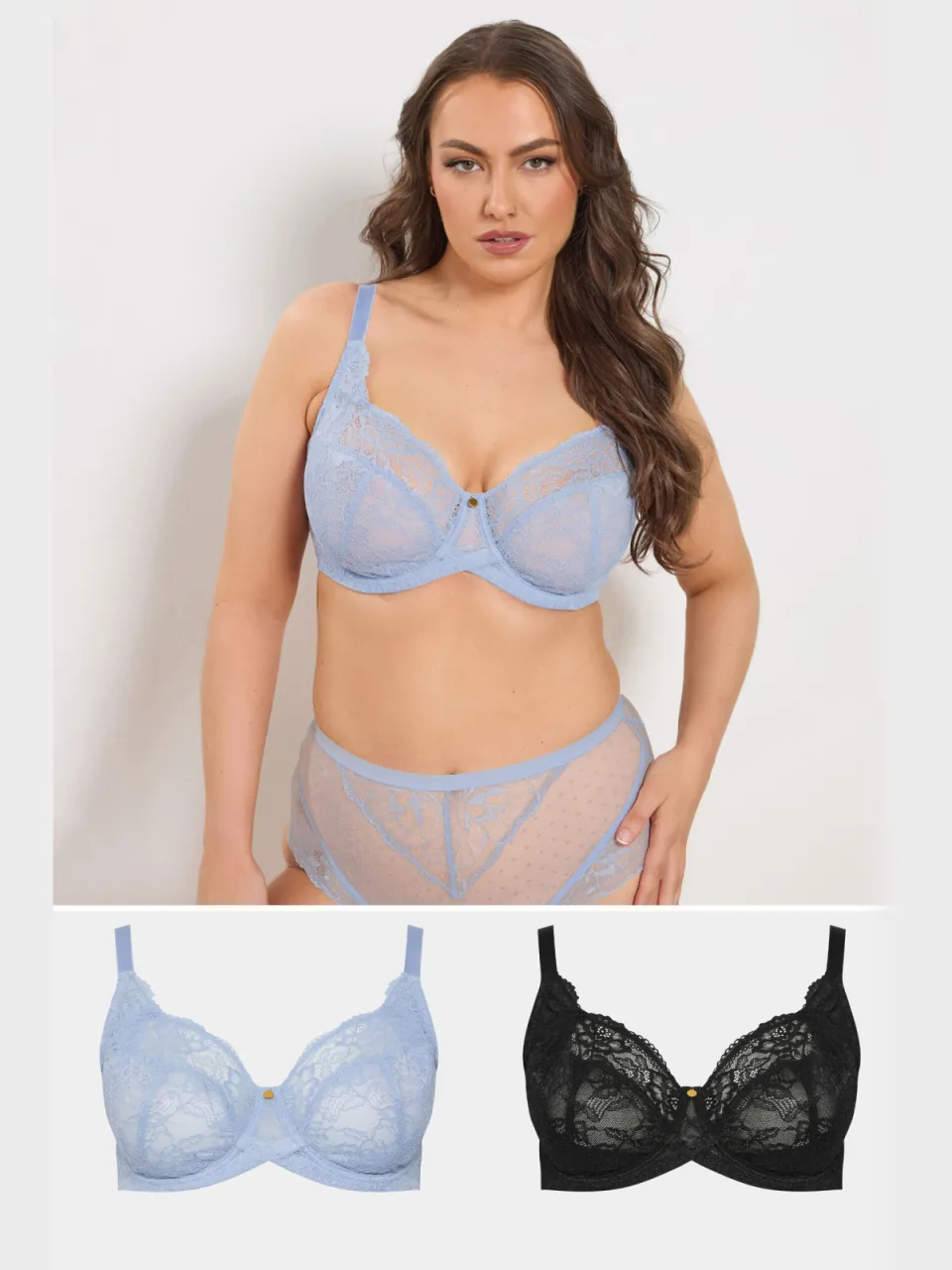 Yours 2 Pack Blauwe Ongevulde Bh's Met Beugel Blue