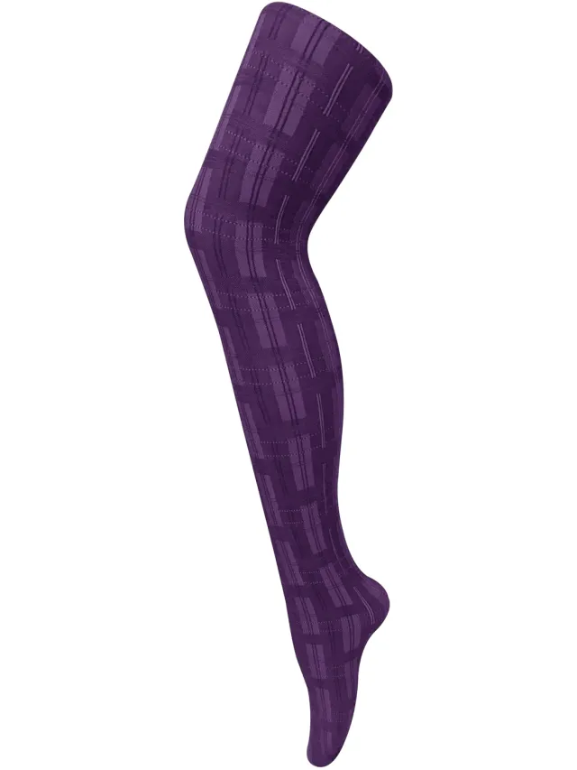 Sock Snob Dames80 denier ondoorzichtig patroon panty's - Skye Paars