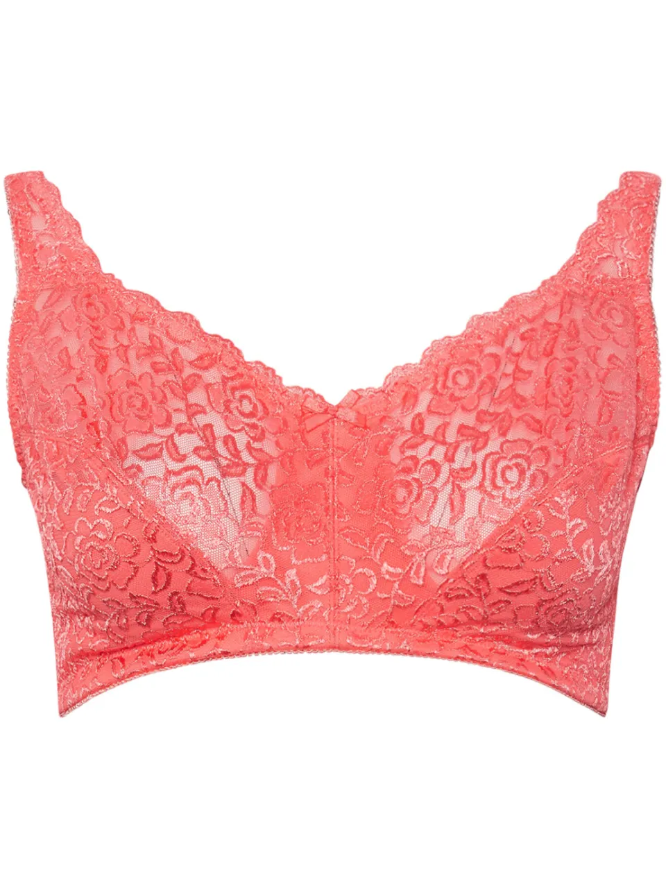 Yours Roze Glanzende Kanten Beugelbeha Zonder Vulling En Zonder Beugels, foto 3