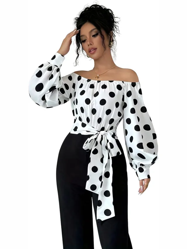 Currero Topje Dames Polkadots - Mouwloze Top - Singlet - Kleding - Shirt - Blouse - Kort - Volwassen - Meerkleurig
