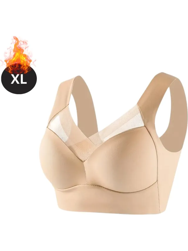 Livano BH Zonder Beugel - Zonder Bandjes - Push-up Bh's - Comfort Beha - Comfortabel - Sterk - Yoga - Khaki