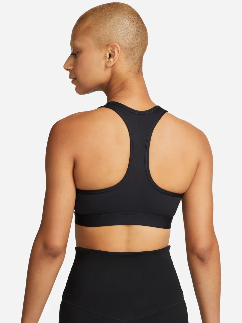 Nike Dri-FIT Swoosh sport-bh zwart, foto 4