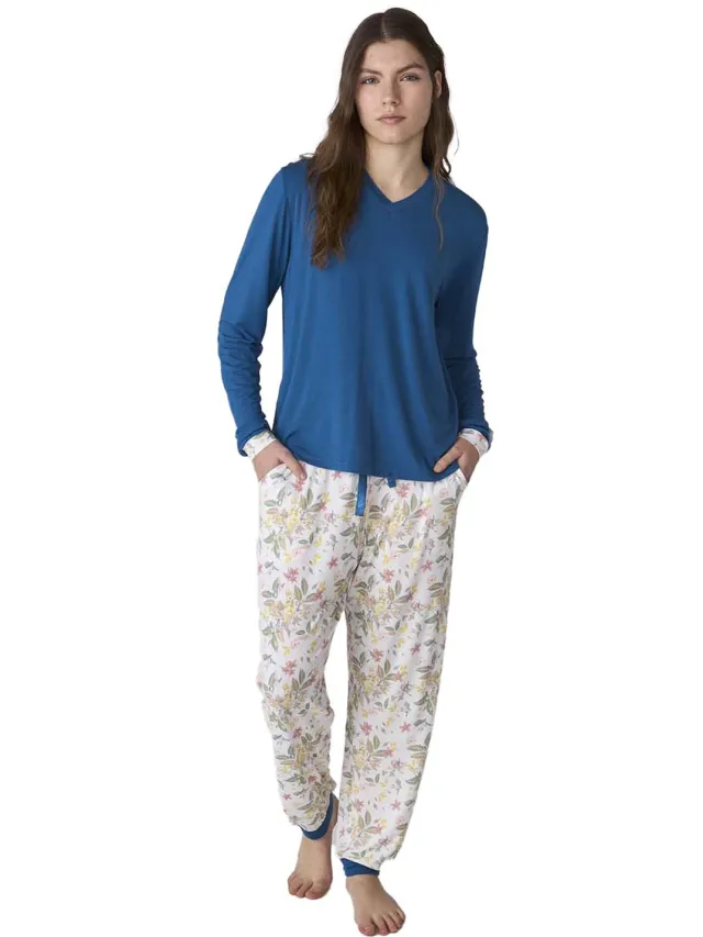 J&J Brothers JJBFP0400 pyjamaset blauw