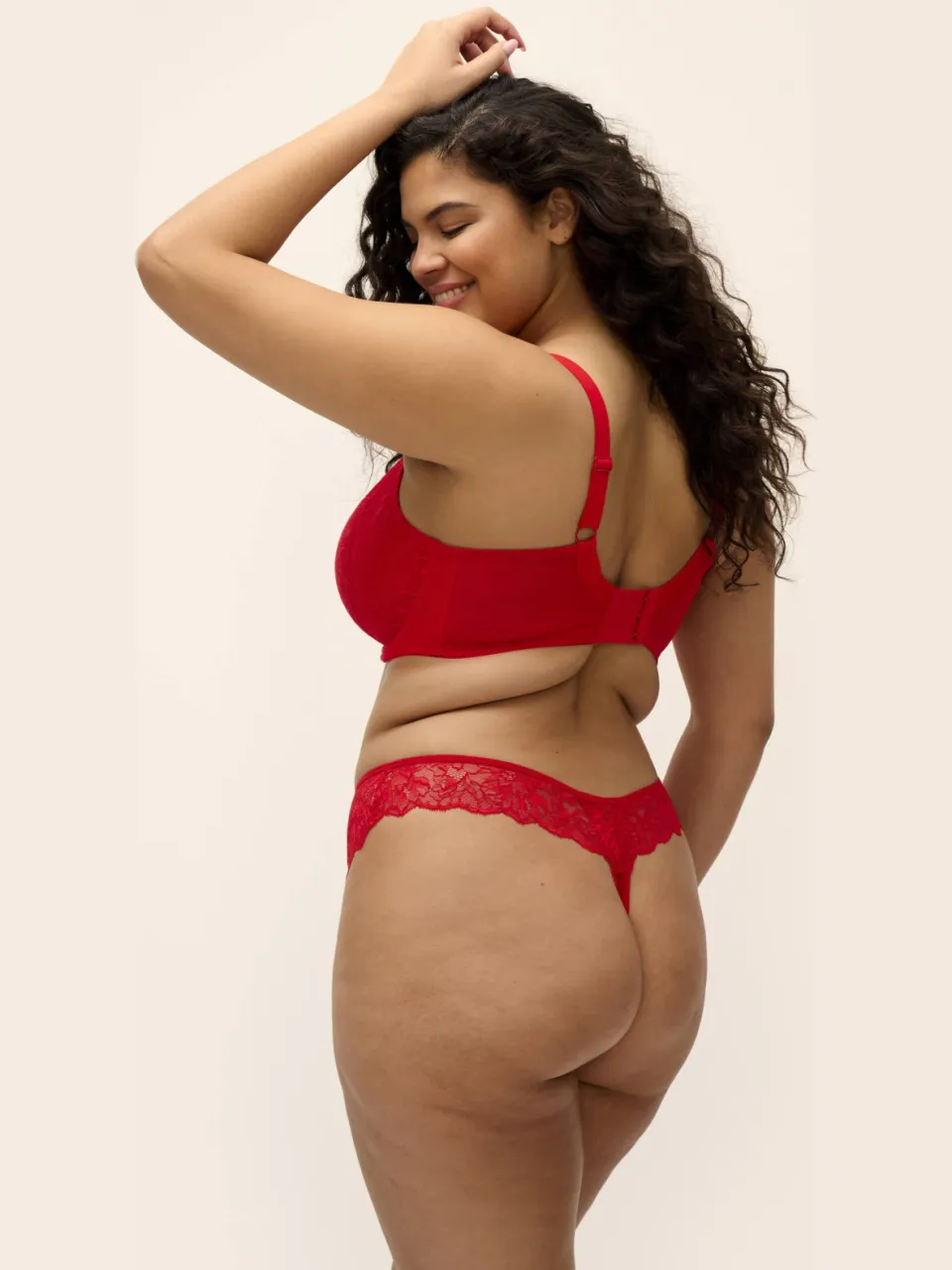 Elomi Brianna niet-voorgevormde plunge beugel-bh rood, foto 3