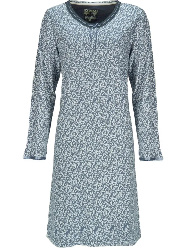 Irresistible Dames Nachthemd Blauw IRNGD2204A - Maten:
