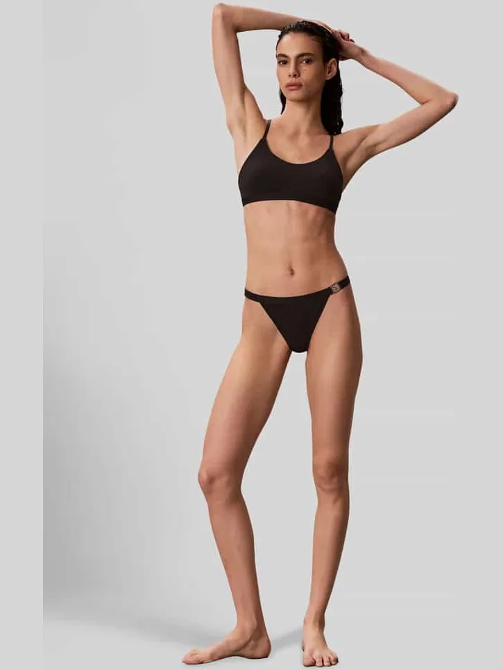 Calvin Klein Slip met all-over motief model 'EMBOS' Zwart