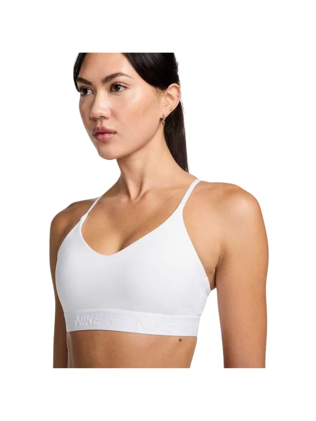 Nike Indy Light Support sportbeha voor dames (Wit)