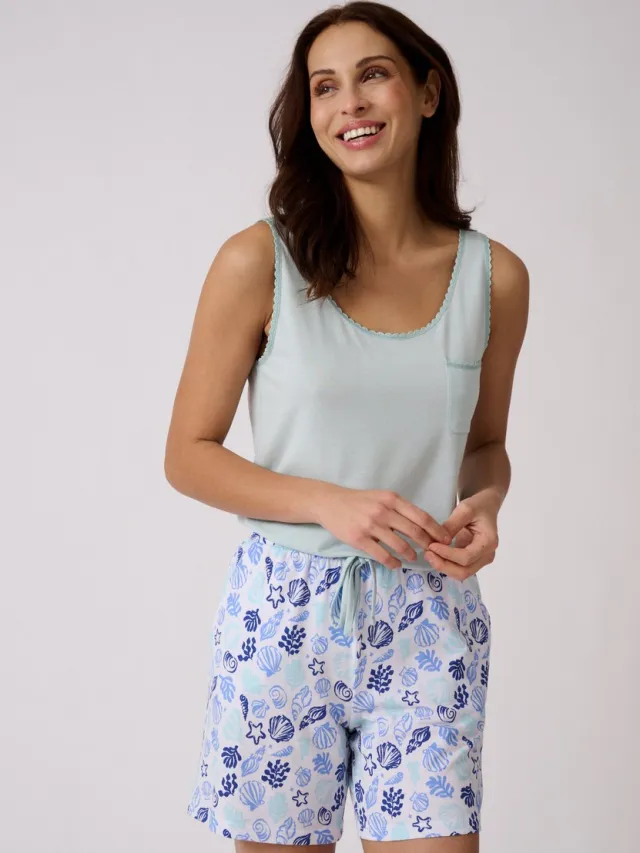 Damart Climatyl pyjashort van jerseytricot - Dames - Wit - 38-40 (S)