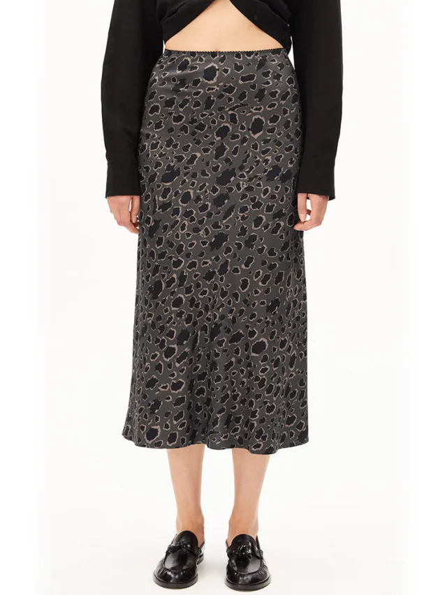 ARMEDANGELS dames vegan Rok Lenovaa Luipaardprint Beige