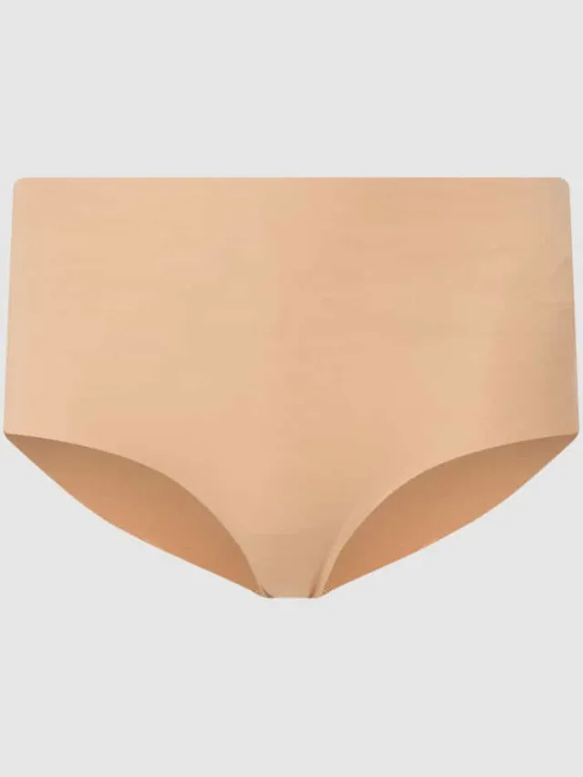 Hanro Onderbroek met stretch - naadloos, model 'Invisible Cotton' Middenbruin