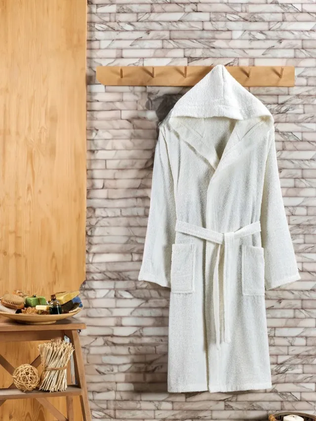 Nestly Dames Heren - Badjas - Ochtendjas - Wit - Badstof - Wellness