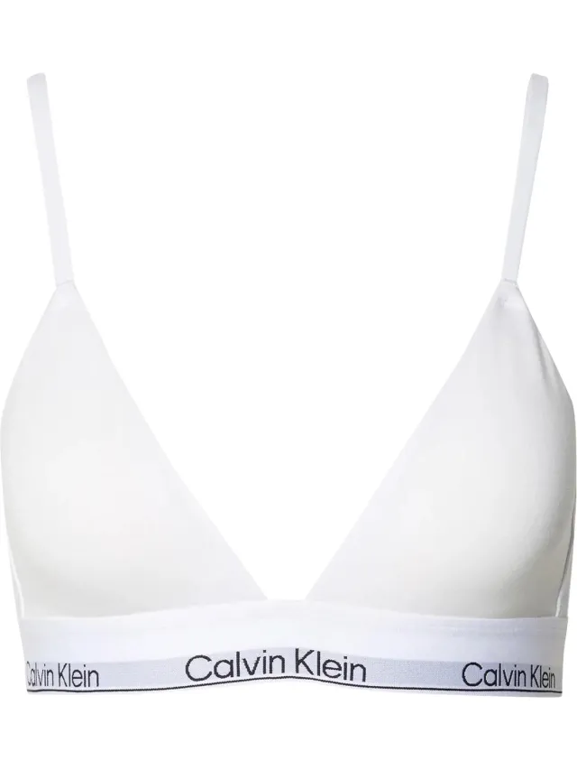 Calvin Klein dames Modern Cotton lightly lined triangle bra - triangel BH - wit
