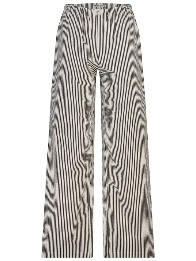 America Today pyjamabroek - donkerbruin Donkerbruin/wit