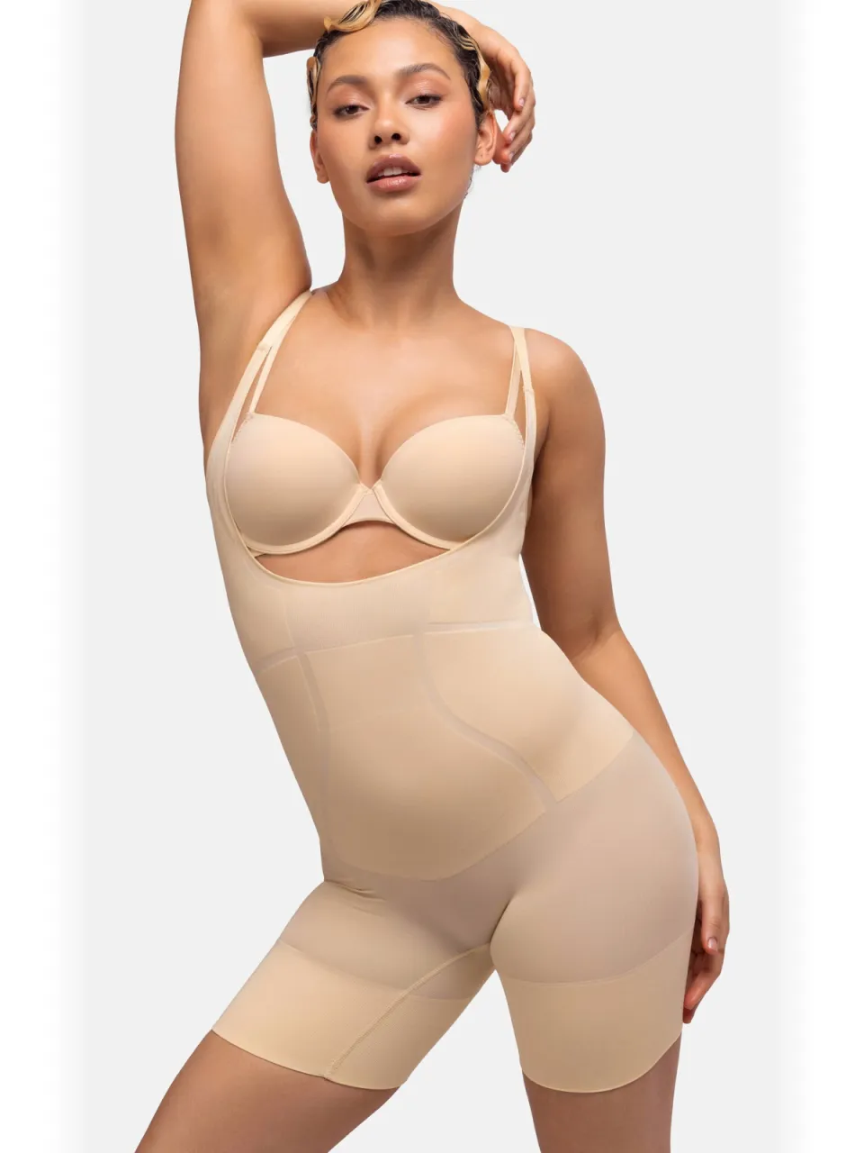 Dorina open bust corrigerende bodysuit Absolute Sculpt beige, foto 4