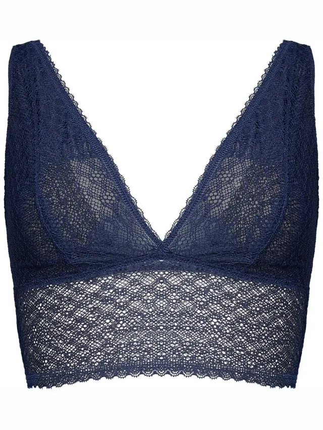 Bloovii Cambria - Bralette - Marineblauw - Zonder beugels - Kant