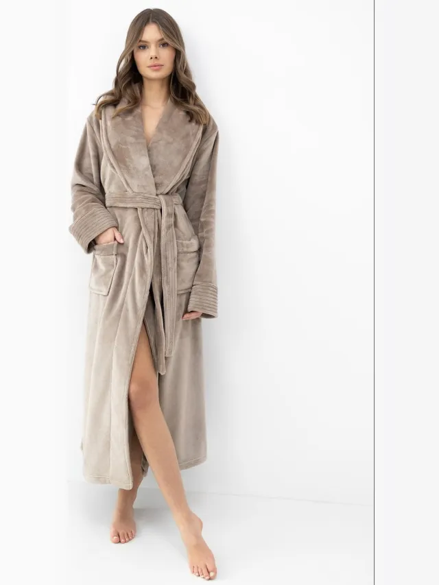 S& Sensis Sensis Fleece Badjas Marron Dames 42 / Taupe