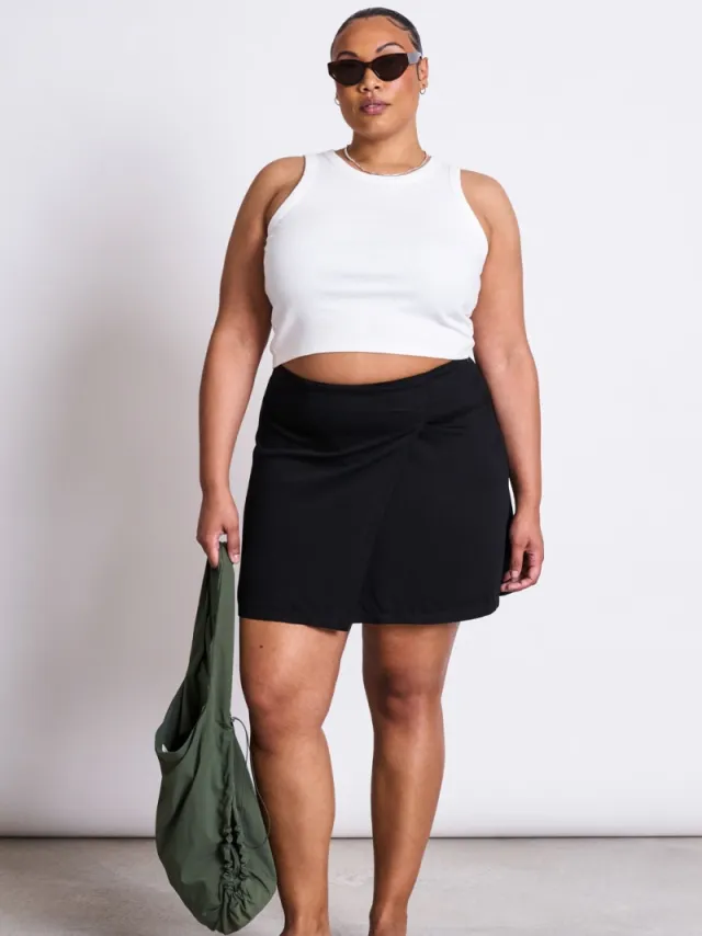 JAN N JUNE dames vegan Minirok Filia Zwart
