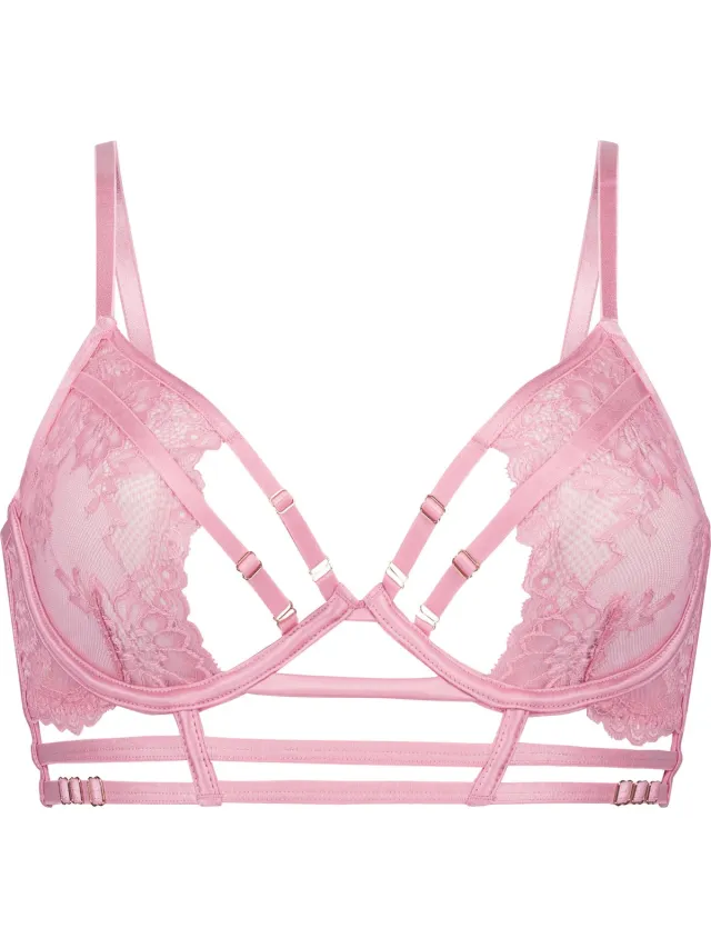 Hunkemöller Dames Lingerie Niet-voorgevormde longline beugel bh Roxanne - Roze