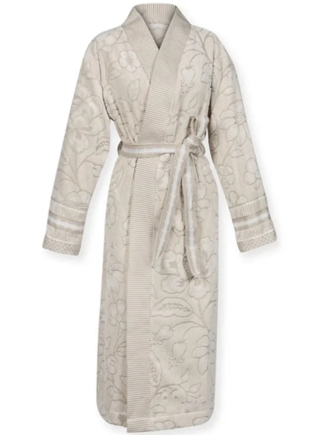 Pip Studio Jasmin Jacquard Badjas Zand-Maat: Beige