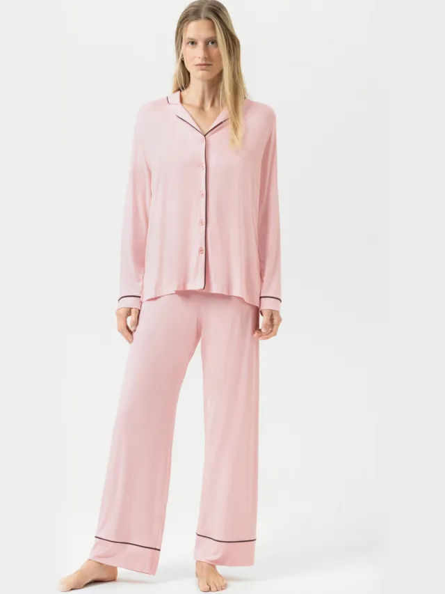 Mey Lange pyjama Serie Pure Chic Bonbon Pink roze