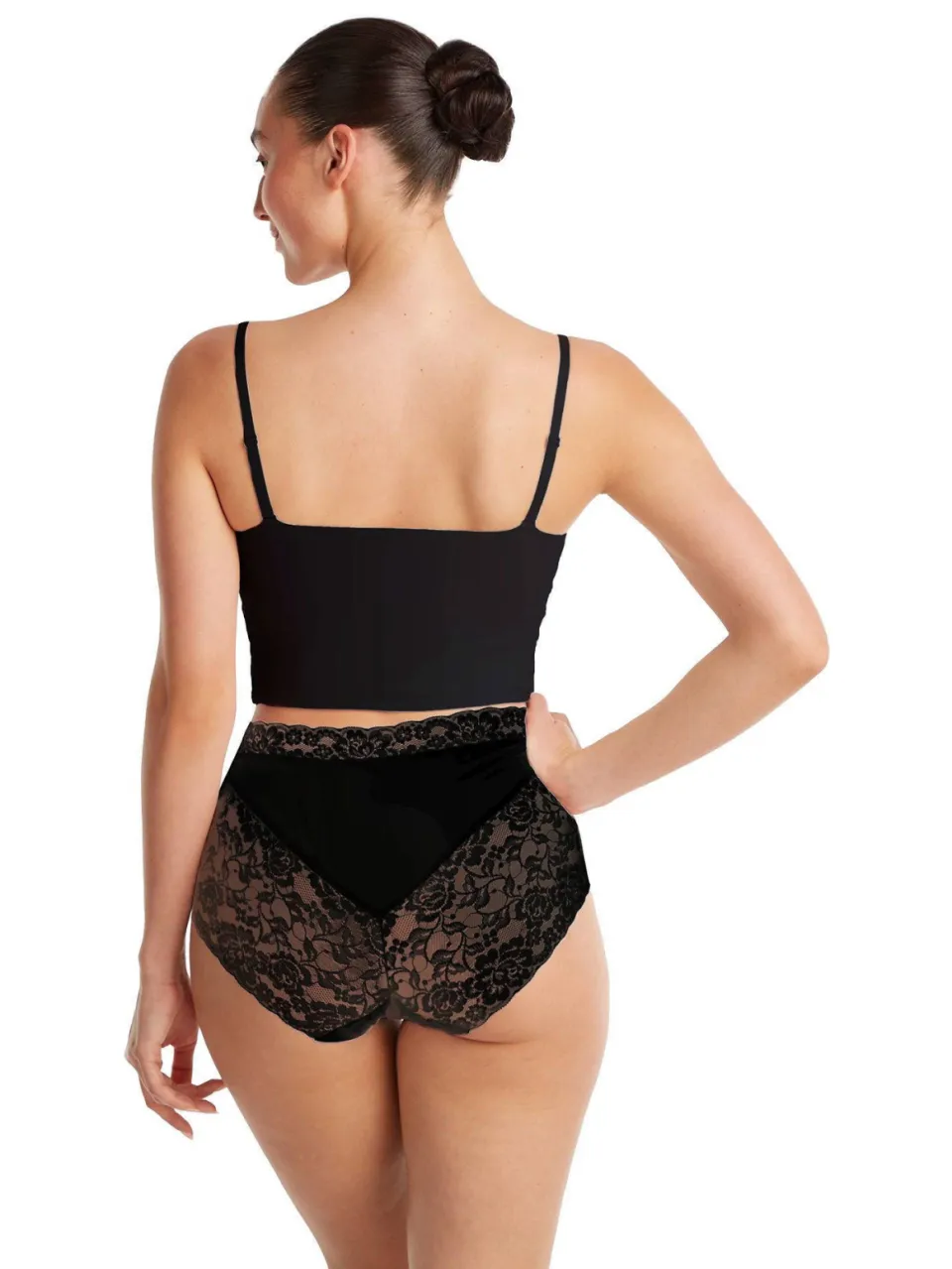 Ten Cate Secrets high waist maxislip met kant zwart, foto 4