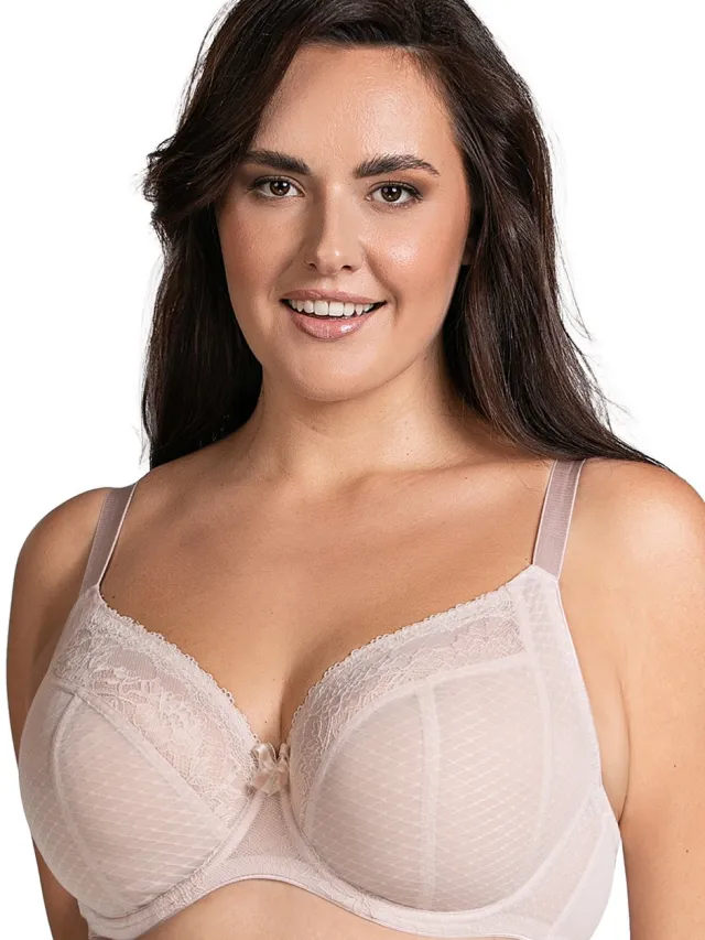 Vivisence Dames Bh Zacht Met Beugel En Kant - Elegante Pasvorm Voor Natuurlijk Draagcomfort De Hele Dag Beige