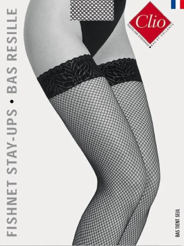 Clio Hold Ups - Fishnet - Hold Up Kousen - Sexy Chic - T2/3 - Zwart