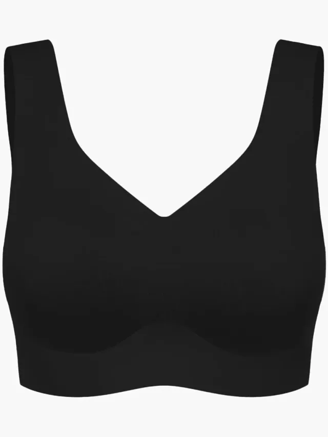 cfab Comfort Minimizer Rugondersteunende BH - Zwart - L - BH Zonder Beugel Voorgevormd - Ondergoed - Naadlos