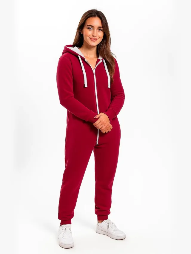 JC Blue Roze Onesie - Huispak - Onesie mannen - Onesie Vrouwen