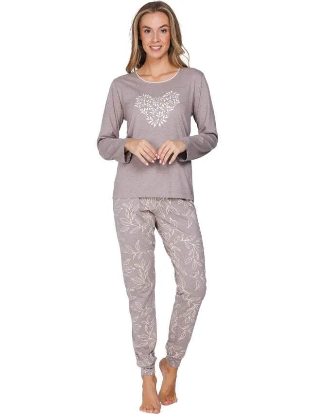 Pastunette pyjamaset blauw beige/wit