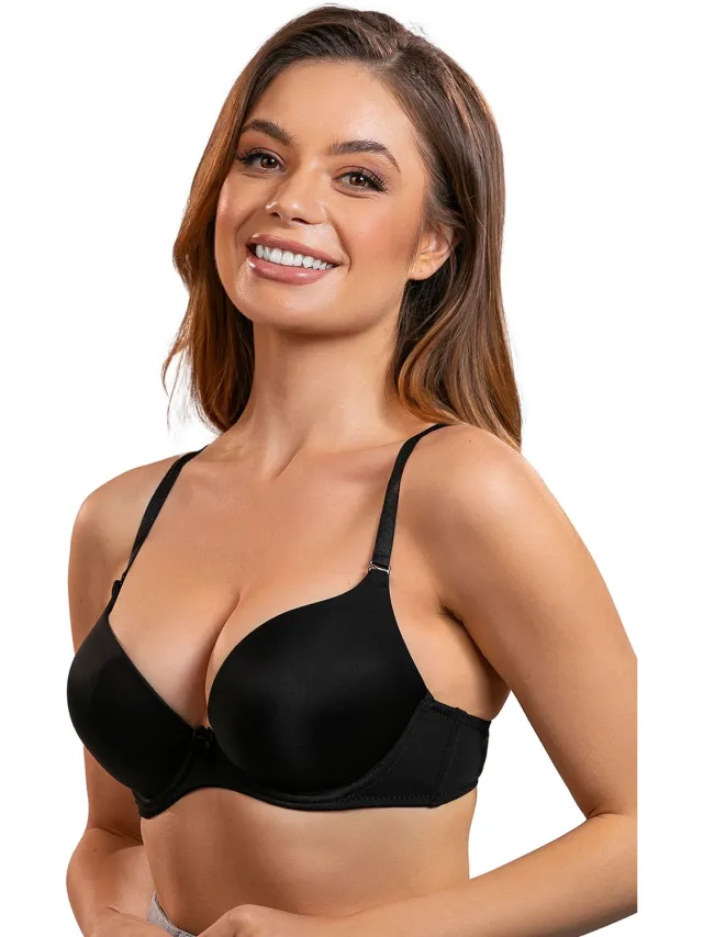 Vivisence 1041 Voorgevormde push-up bh zonder beugels Zwart