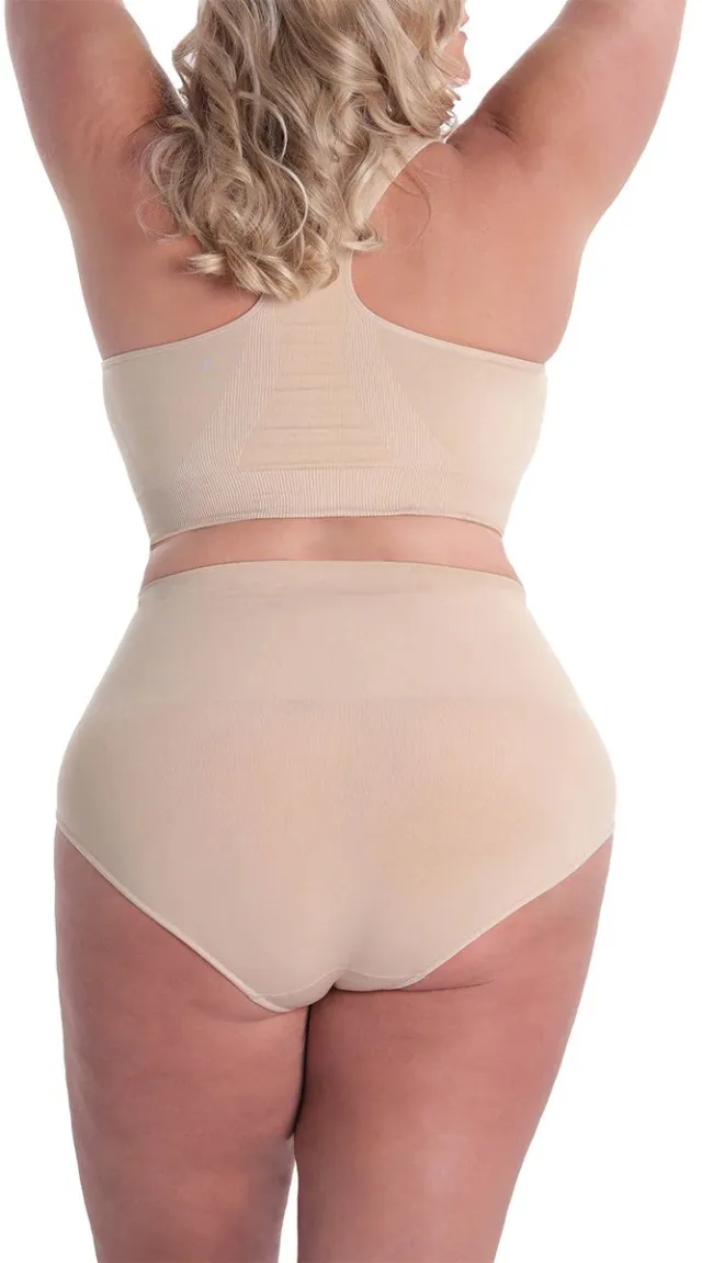 MeMoi Corrigerende boxershorts met hoge taille Nude