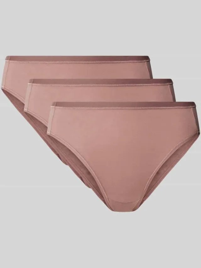 Sloggi Slip met elastische tailleband, model 'GO DAILY COTTON' Roodbruin