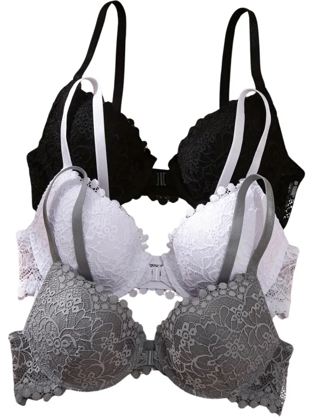 Currero BH Zonder Beugel - Strapless - Zonder Bandjes - Met Voorsluiting - Push-up Bh's - Comfort Beha - Comfortabel - Grote Sluiting - Gemengde Kleur - Cupmaat