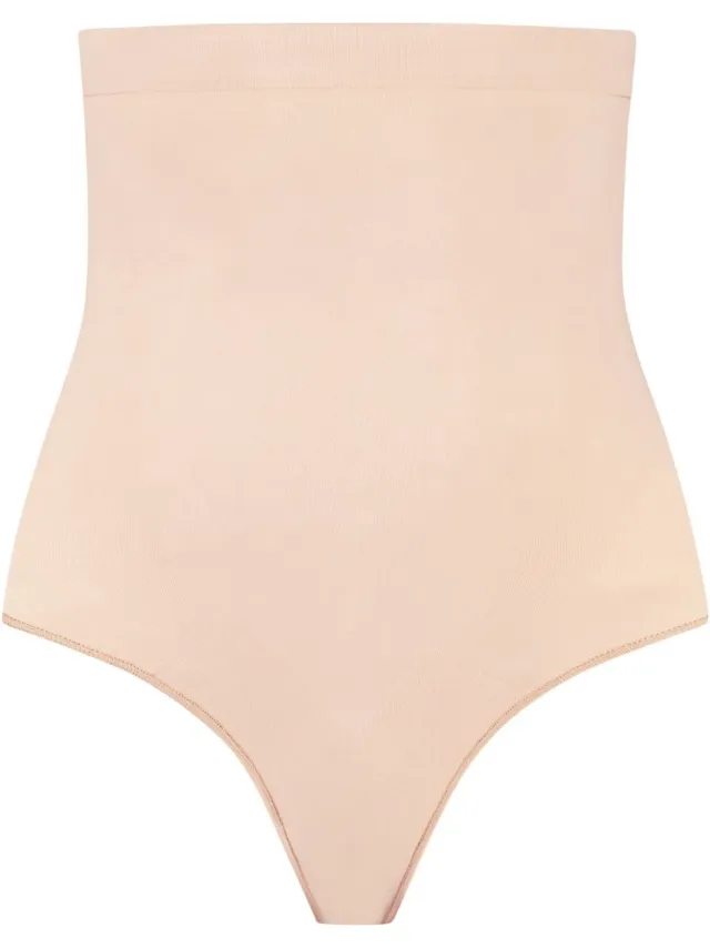 Bye Bra Soft Touch Naadloze String met Hoge Taille Beige
