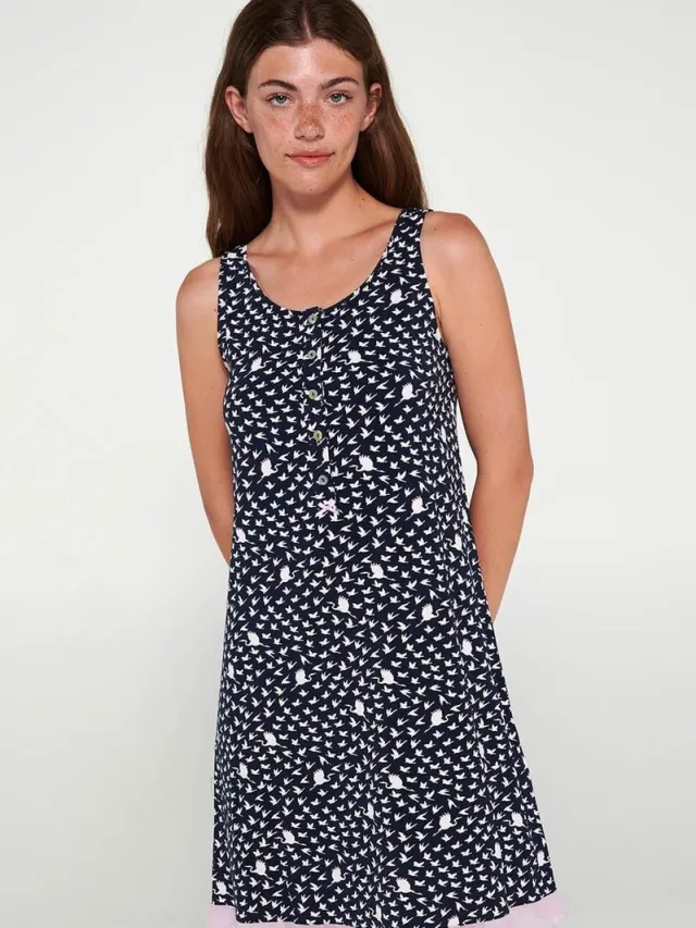 Vamp! Nachthemd voor dames Micromodal Blue Moon 20111/421 44 / Blauw