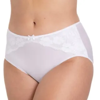 Miss Mary of Sweden jacquard en kant slip wit Beige,Rood,Wit,Grijs