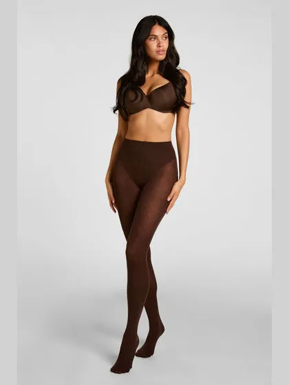 Hunkemöller Panty Light Knit Cashmere Blend Bruin