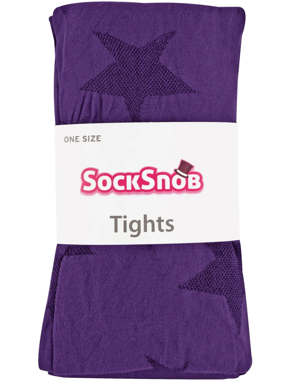 Sock Snob Dames80 denier ondoorzichtig patroon panty's - Star Imperial Purple, foto 2