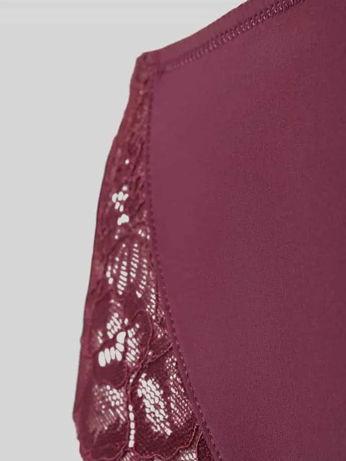 Dorina Slip met kant bordeaux, foto 3