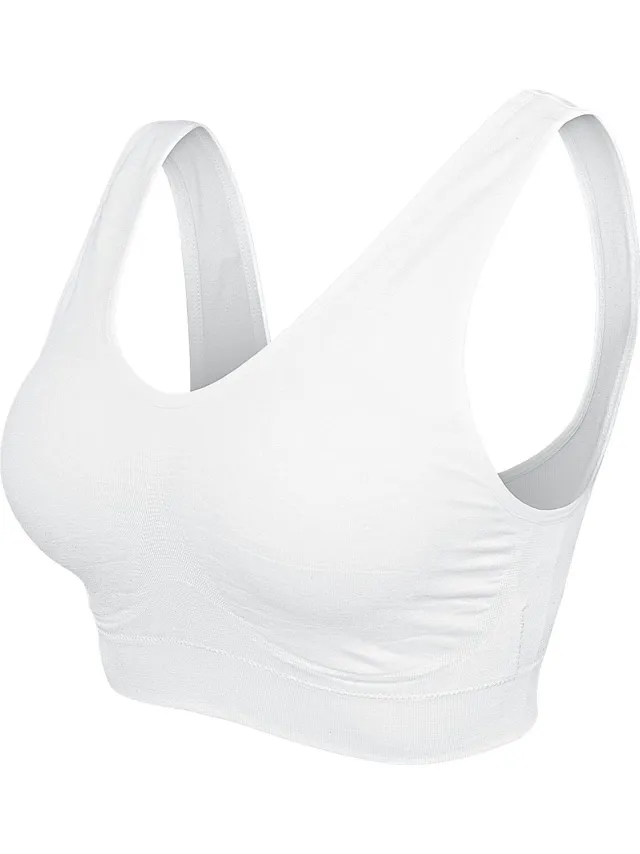 Urban Classics Padded Sports Bra Dames BH - wit