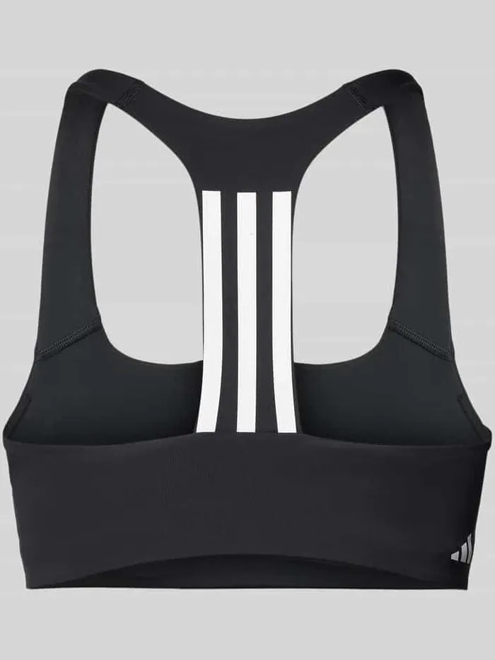 Adidas Sport-bh met labeltypische strepen zwart, foto 2