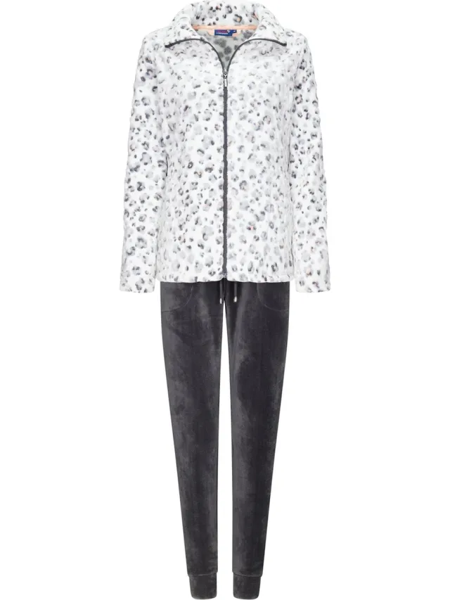 Rebelle fleece huispak - Deluxe - Panter Ecru