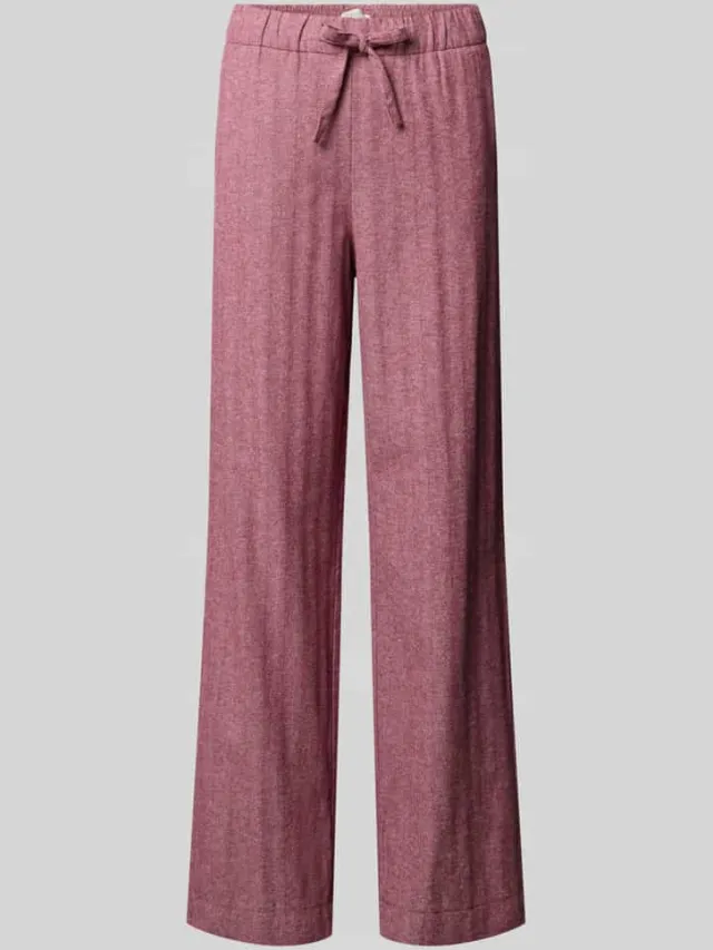 Christian Berg Woman Pyjamabroek van flanel met elastische band Donkerrood