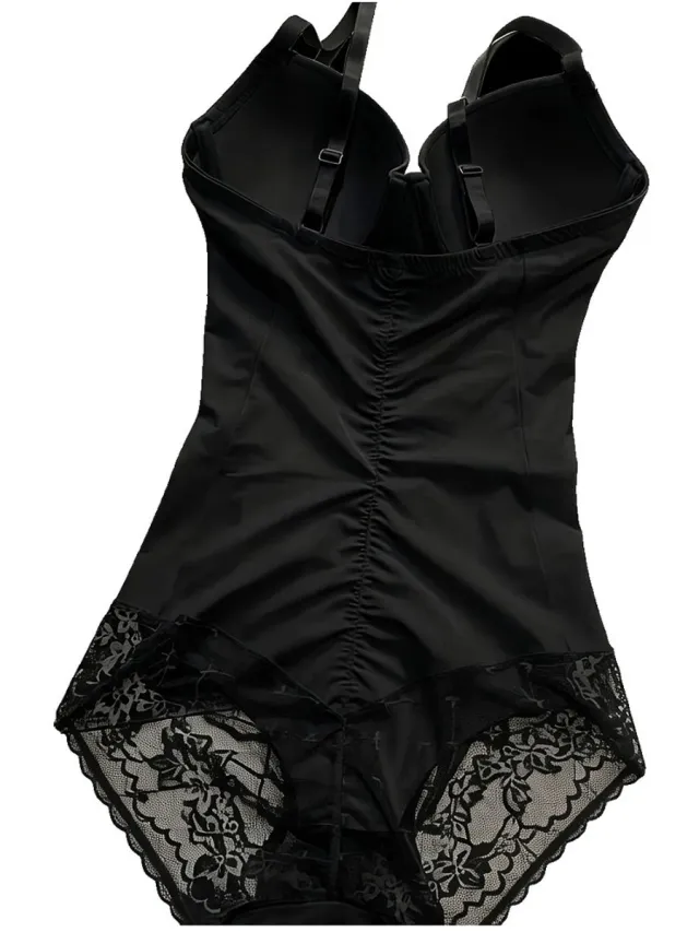 Currero Bodysuit Dames - Shapewear - Bodystocking - Corrigerende Body - Ingebouwde BH - Vormgevend & Afslankend Effect - Zwart