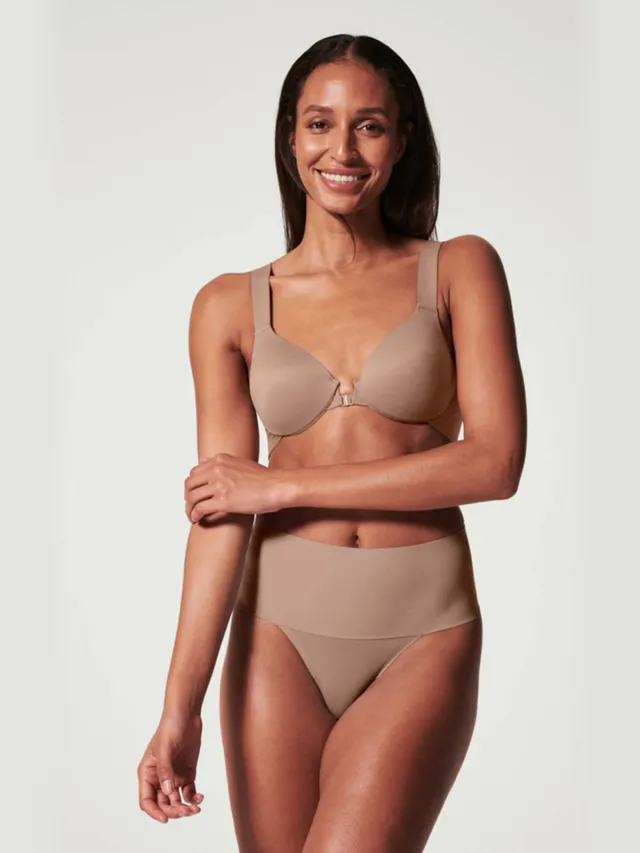 SPANX SPANXsupersmooth™ Undie-tectable seamless licht corrigerende string donkerbeige, foto 2