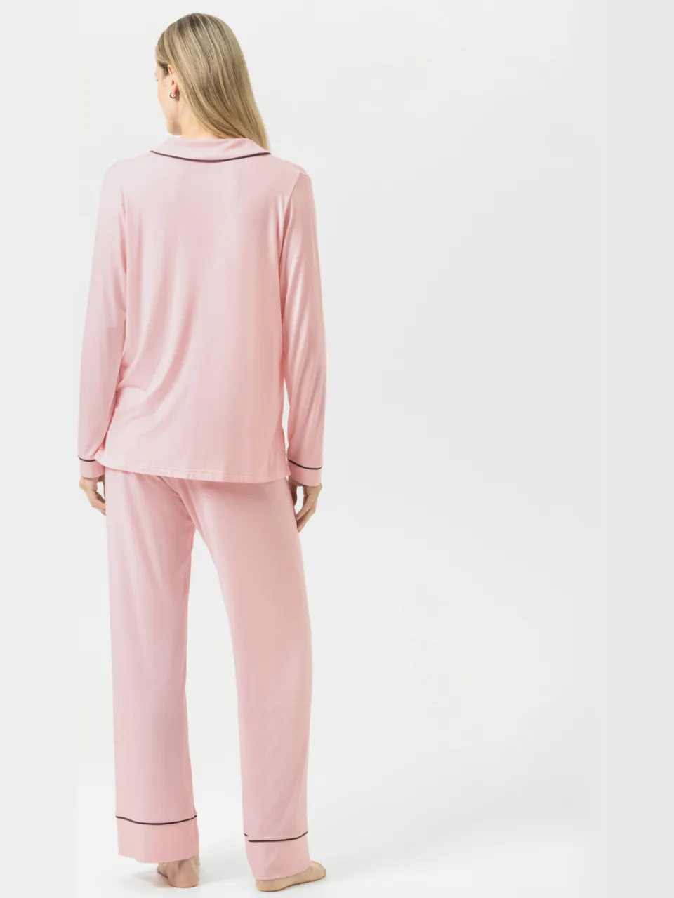 Mey Lange pyjama Serie Pure Chic Bonbon Pink, foto 3